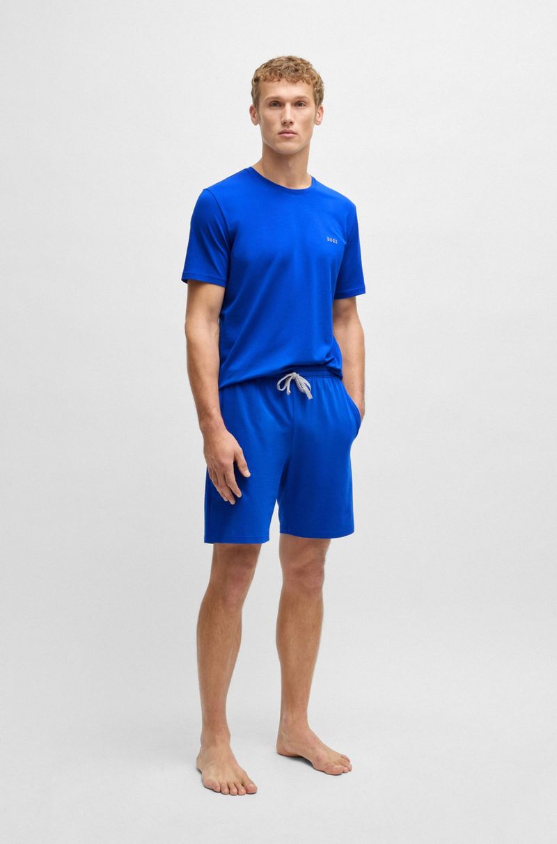 Camiseta Regular Fit Em Algodão Elástico Com Logo Bordado