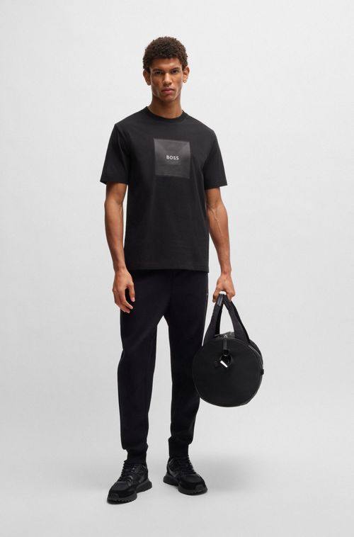 Camiseta Em Jersey De Algodão Com Logo Delicado