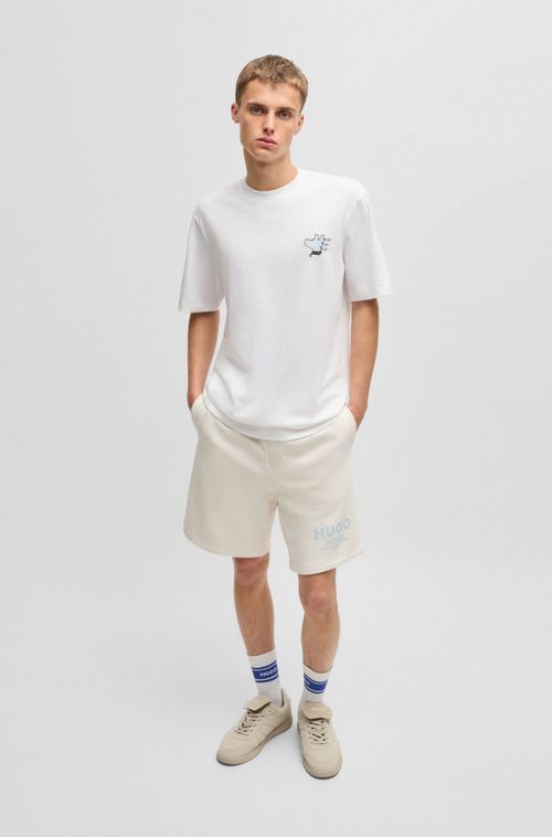 Camiseta Em Jersey De Algodão Com Estampado Gráfico