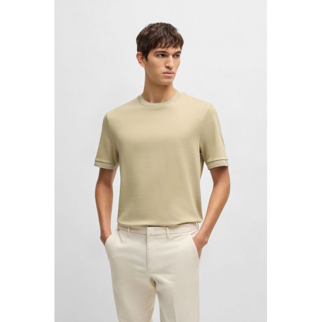 Camiseta De Ajuste Regular Em Mistura De Algodão