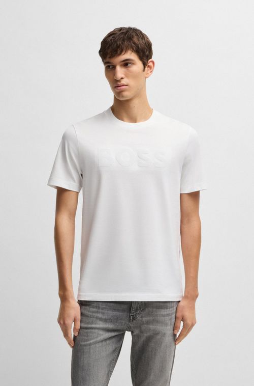 Camiseta Em Jersey De Algodão Com Motivo Artístico De Logo