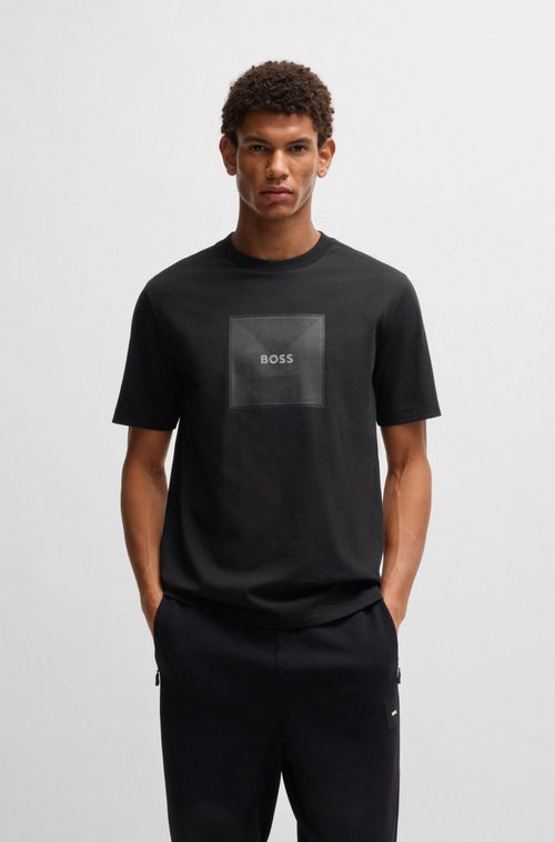 Camiseta Em Jersey De Algodão Com Logo Delicado