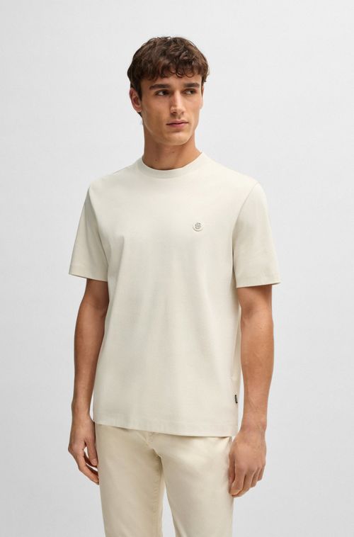 Camiseta De Ajuste Regular Em Algodão Com O Monograma Double B