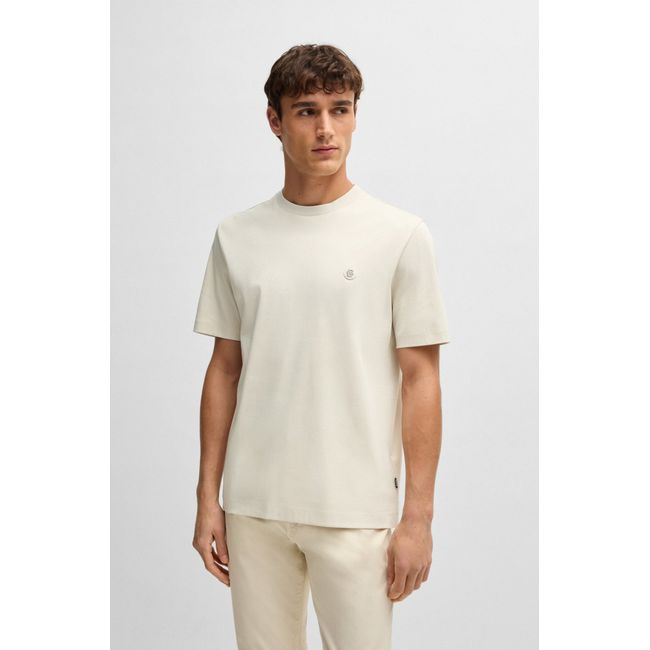 Camiseta De Ajuste Regular Em Algodão Com O Monograma Double B