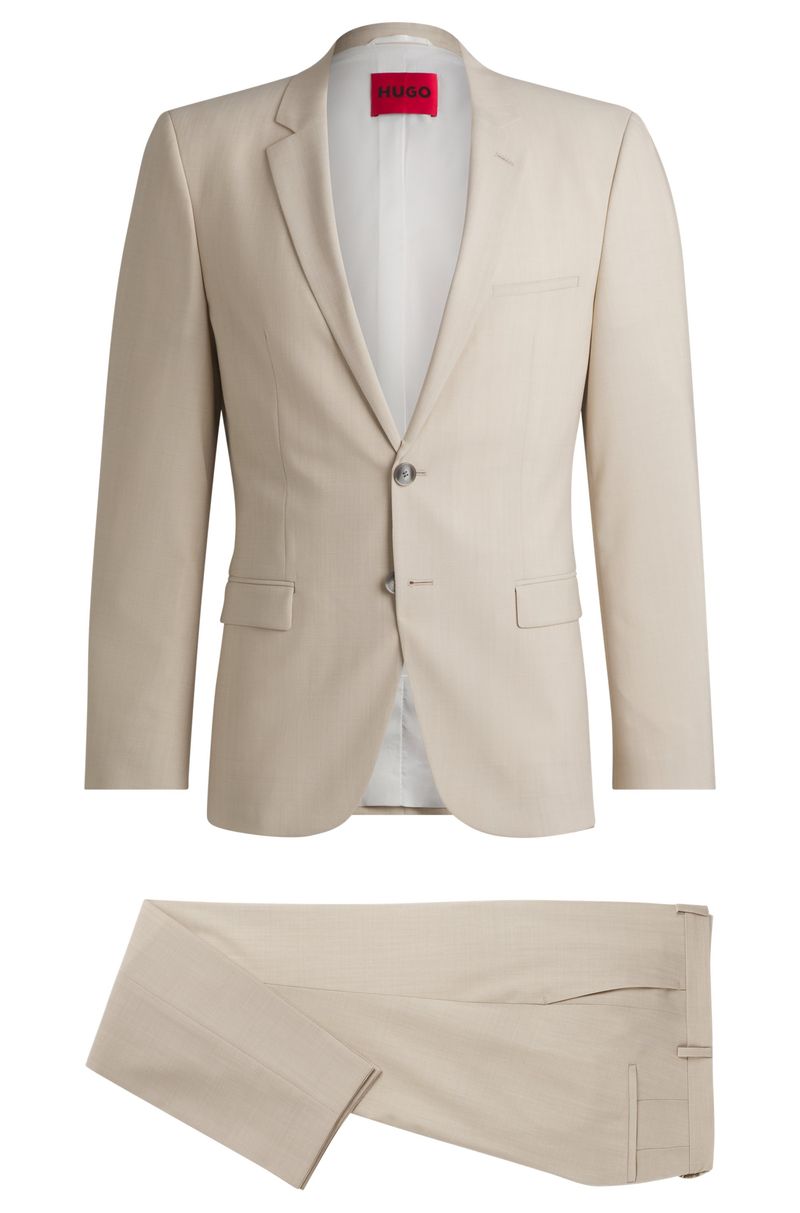 Terno Extra-Slim Fit Em Mistura De Lã Melange
