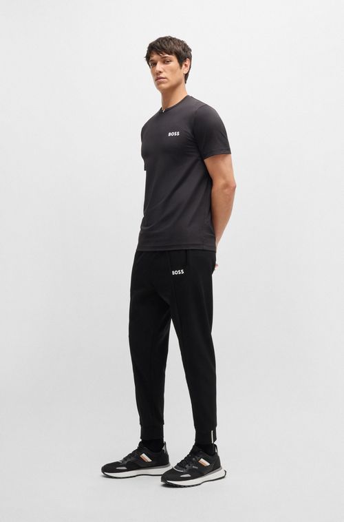 Calças Regulares Boss X Matteo Berrettini De Gabardine Elástica Com Logo