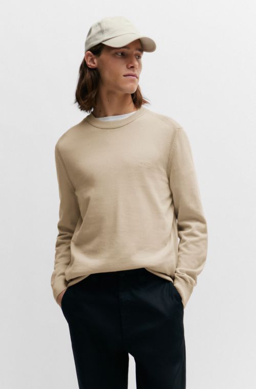 Moletom Em Algodão Jersey De Corte Regular Com Logo Bordado