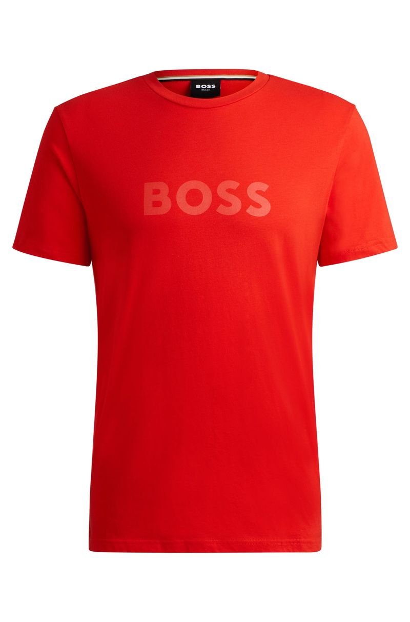 Camiseta Em Algodão Orgânico Com Logo Grande