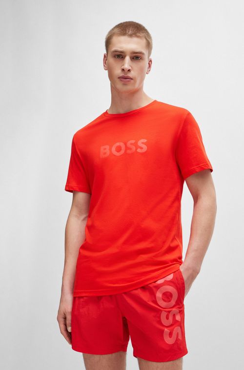 Camiseta Em Algodão Orgânico Com Logo Grande