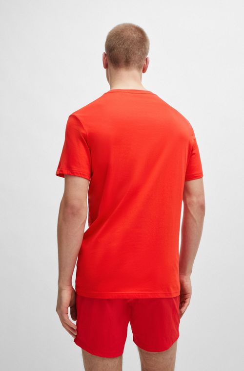 Camiseta Em Algodão Orgânico Com Logo Grande