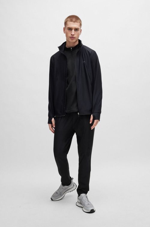 Calças De Treino Em Tecido Elástico Com Logo Refletivo Decorativo