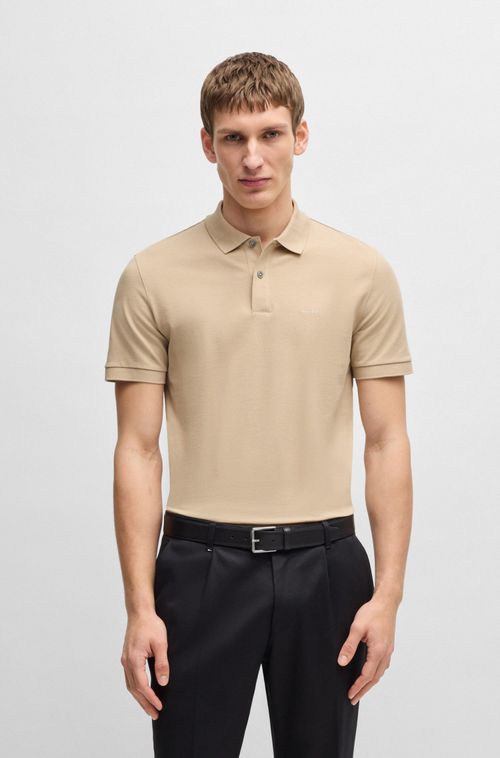 Polo Pallas De Ajuste Regular Em Algodão Com Logo Bordado