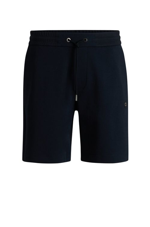 Shorts De Mistura De Algodão Com Monograma Metálico Double B