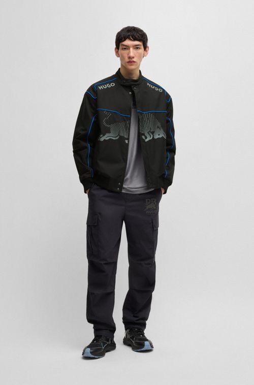 Casaco Repelente À Água Hugo X Rb Com Gráfico De Touro Degradê