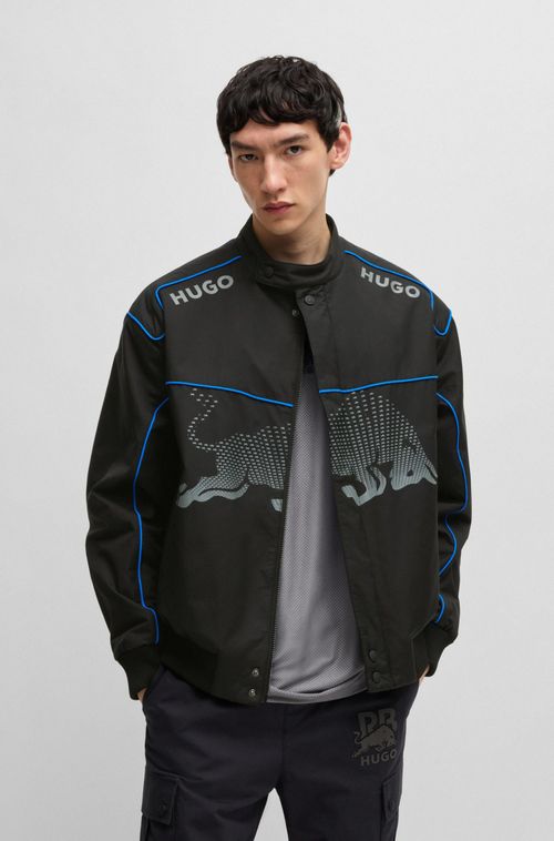 Casaco Repelente À Água Hugo X Rb Com Gráfico De Touro Degradê