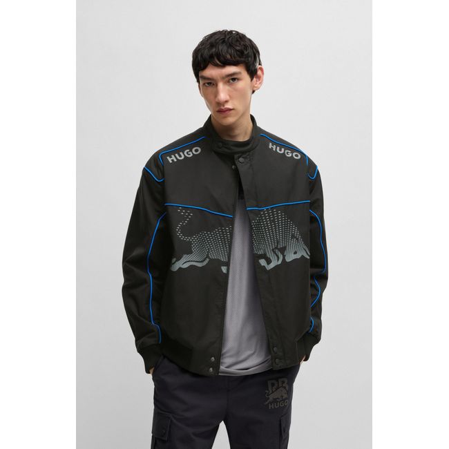 Casaco Repelente À Água Hugo X Rb Com Gráfico De Touro Degradê