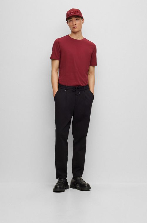 Camiseta De Algodão Com Mistura, Com Estrutura Jacquard De Bolhas