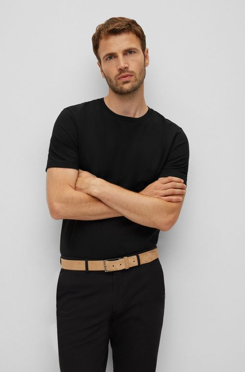 Camiseta Em Mistura De Algodão Com Estrutura Jacquard Bolha