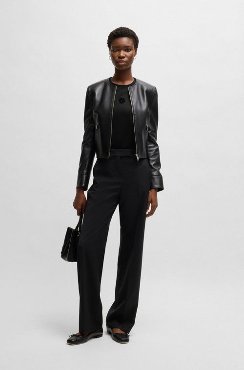 Camiseta De Algodão Mercerizado Com Monograma Double B