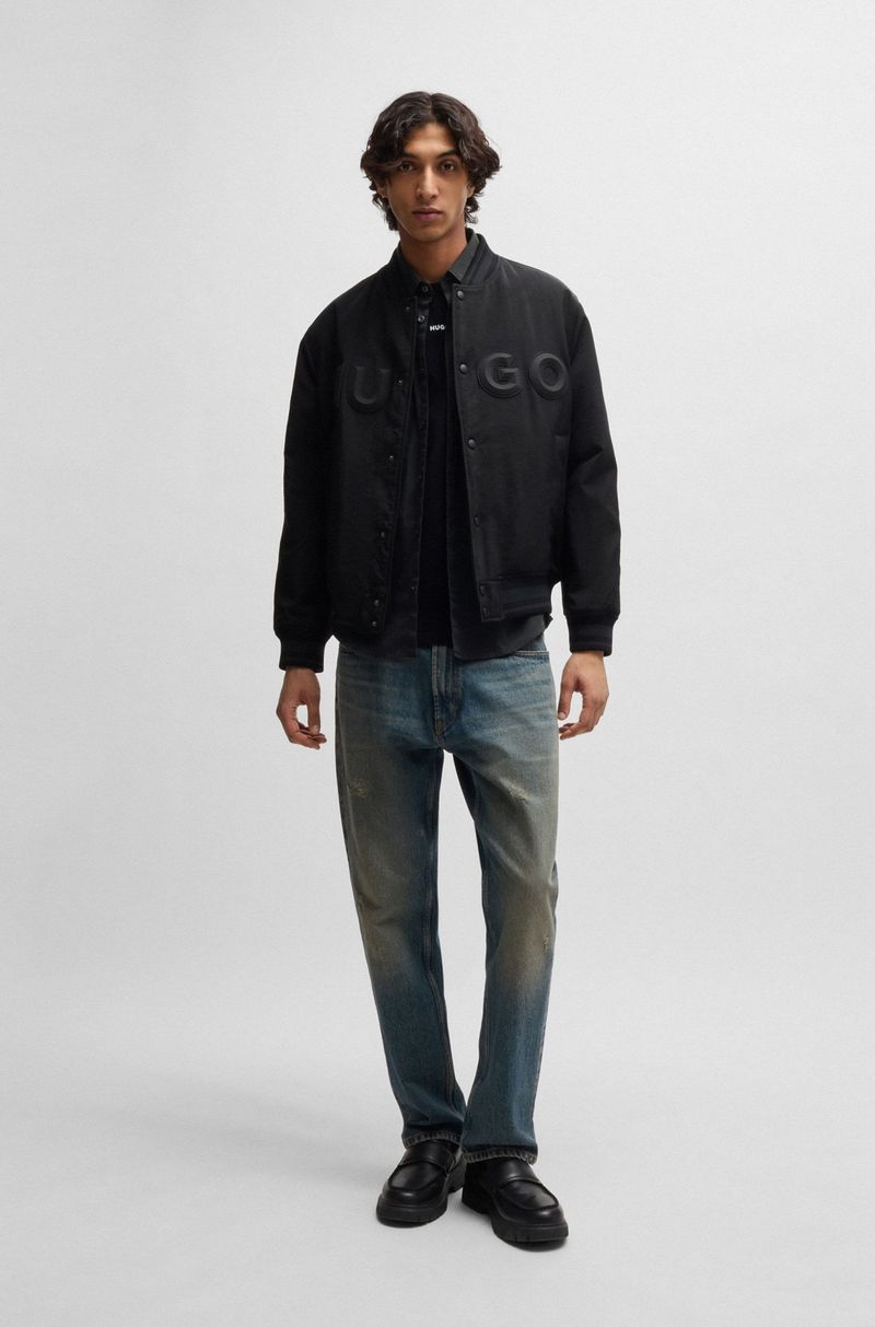 Camisa Slim Em Lona De Algodão Elástico