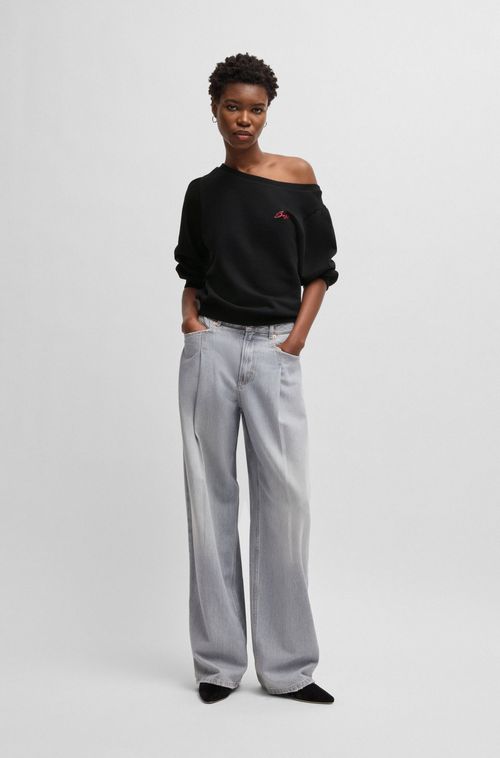 Moletom De Algodão Terry Com Logo