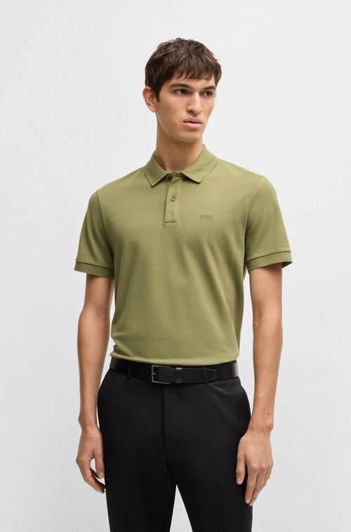 Polo Pallas De Ajuste Regular Em Algodão Com Logo Bordado