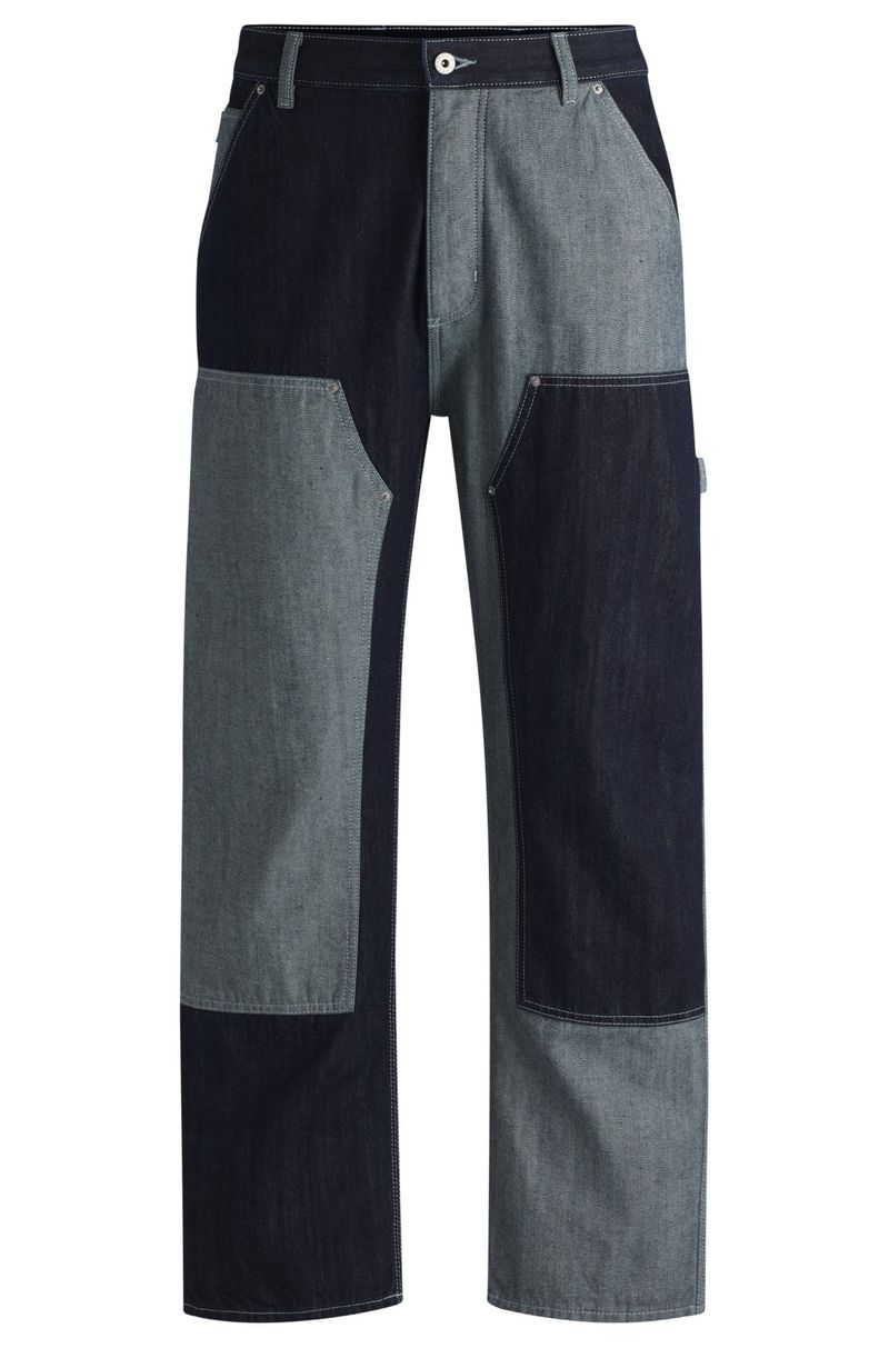 Calças Jeans Largas em Cores Mistas
