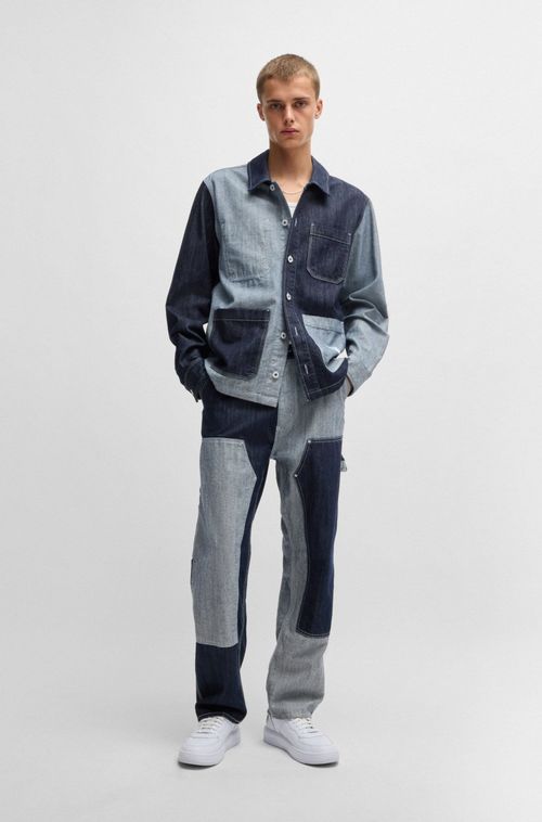 Calças Jeans Largas em Cores Mistas
