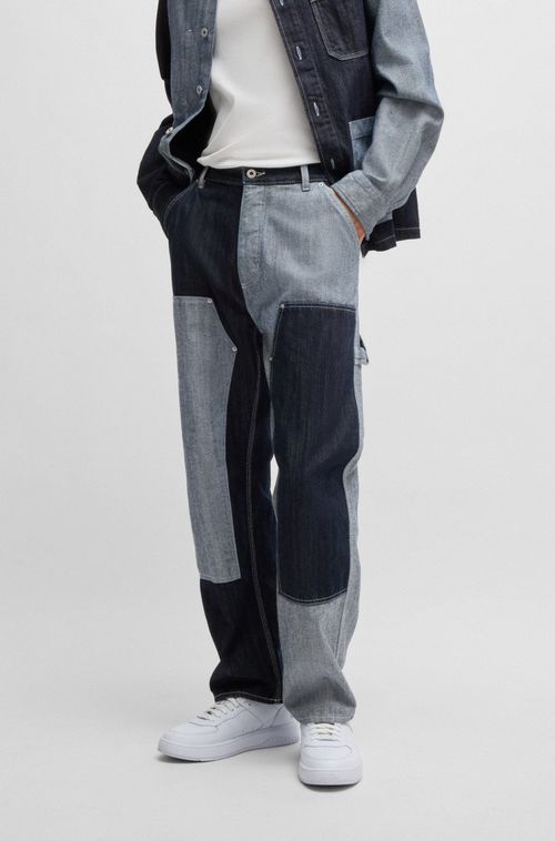 Calças Jeans Largas em Cores Mistas