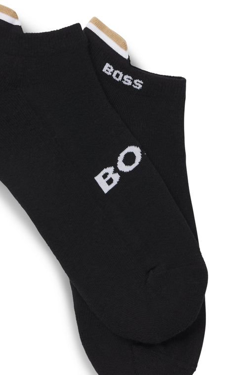Pack De Dois Pares De Meias De Cano Baixo Com Logo