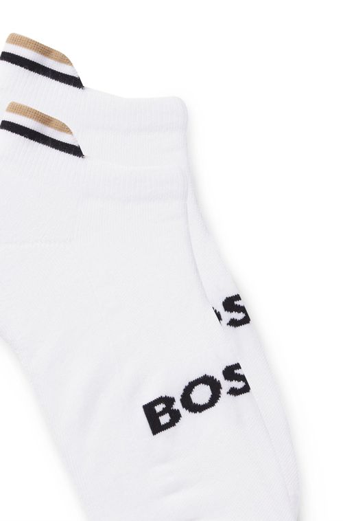 Pack De Dois Pares De Meias De Cano Baixo Com Logo