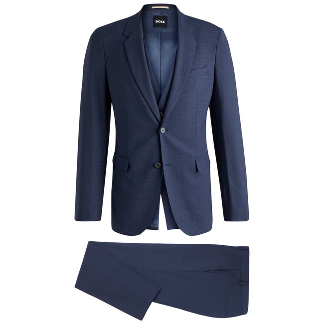 Terno Slim De Tecido Elástico Axadrezado