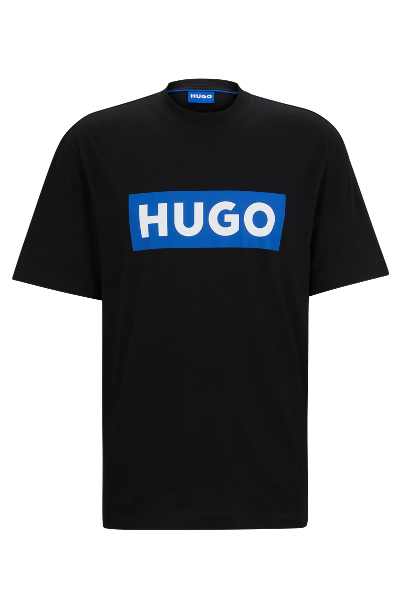 Camiseta De Algodão Jersey Com Logo Azul