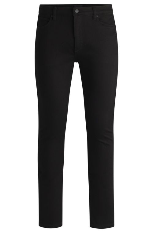 Calças Jeans De Ajuste Extra-Slim Elástica Ultra Preta