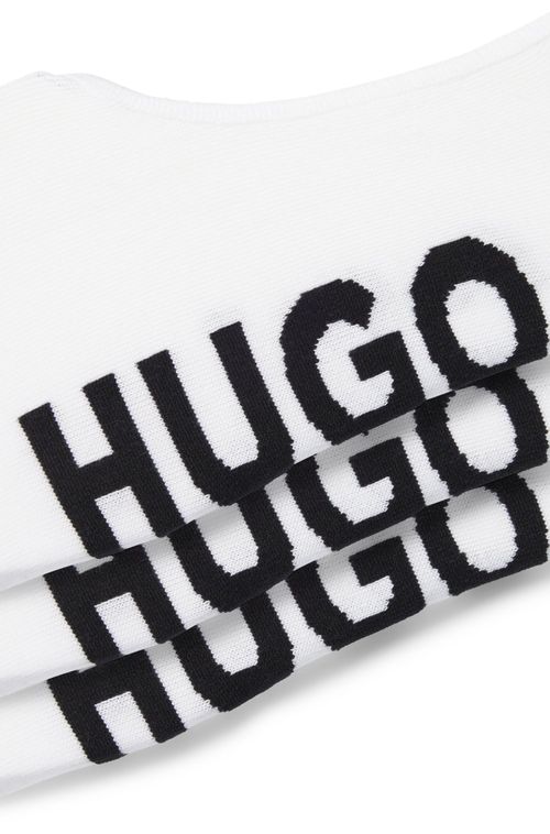Pack De Três Pares De Meias Invisíveis Com Logos Grandes