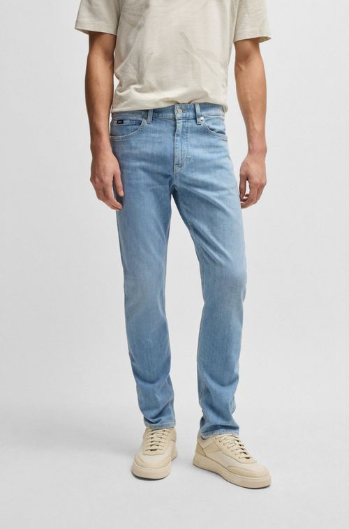 Calças Jeans Delaware Slim Fit Em Denim Azul Italiano