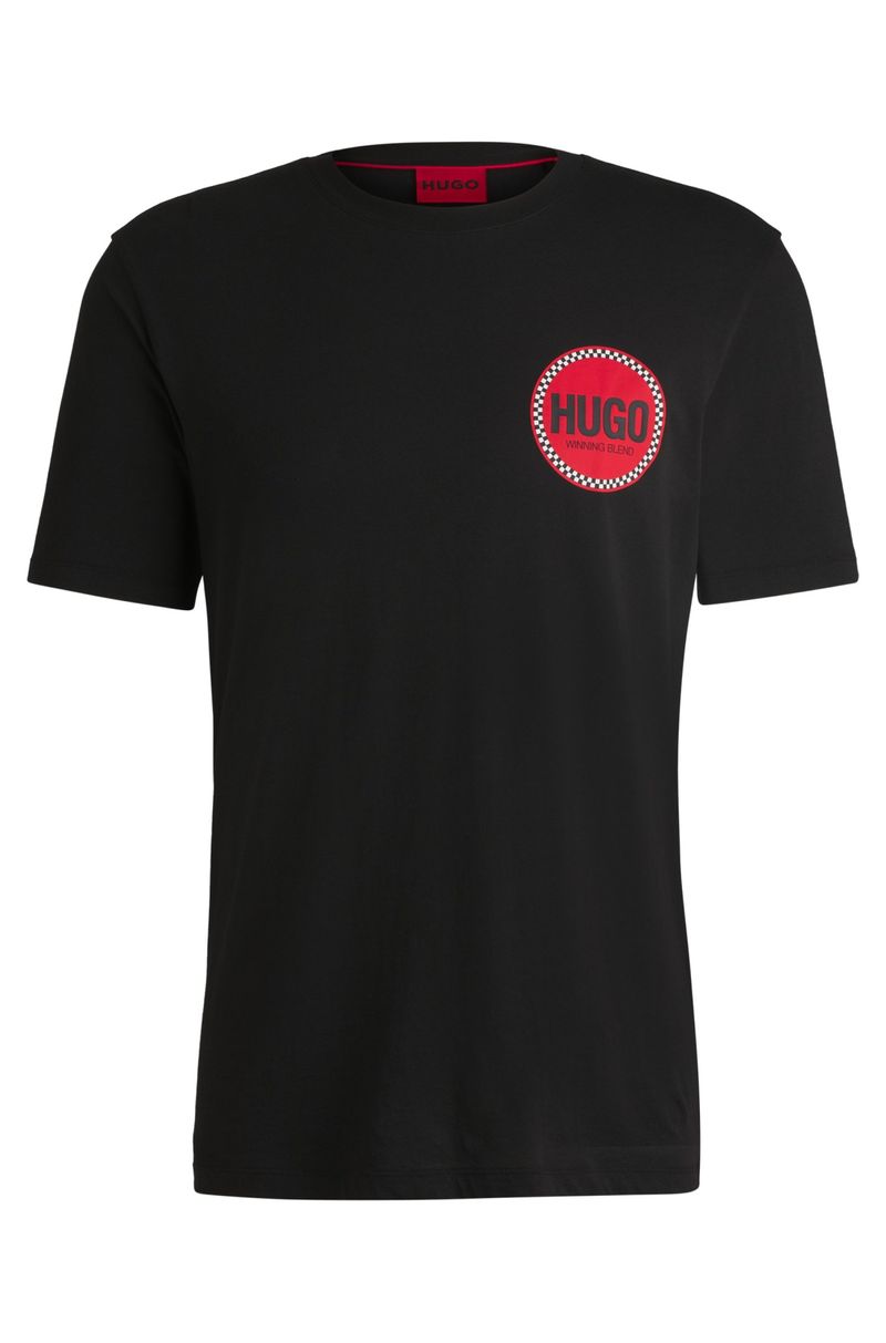 Camiseta De Algodão Com Logo De Corrida