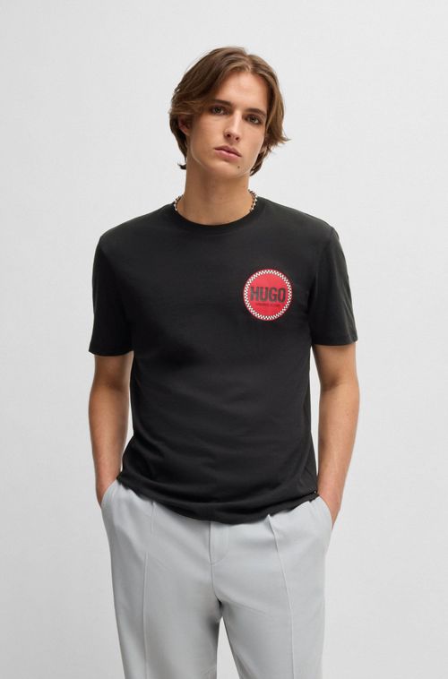 Camiseta De Algodão Com Logo De Corrida