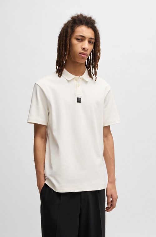 Polo De Algodão Com Logo Sobreposto