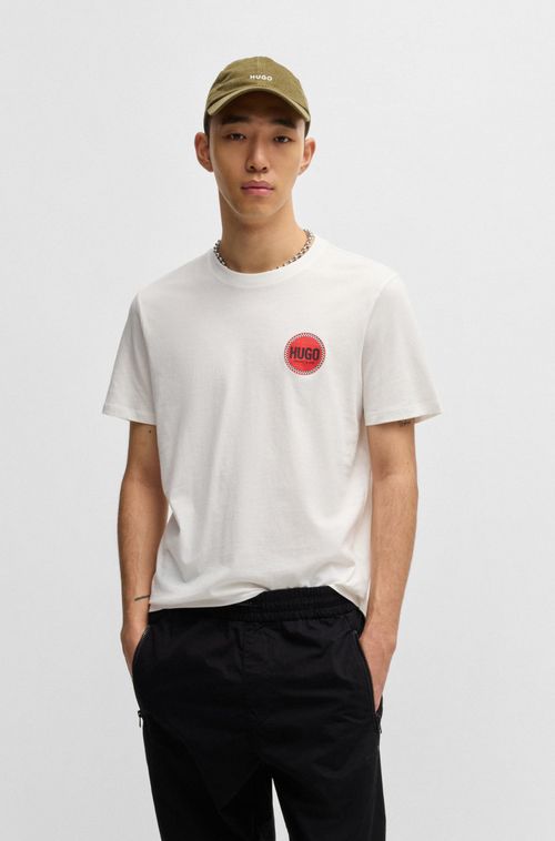 Camiseta De Algodão Com Logo De Corrida