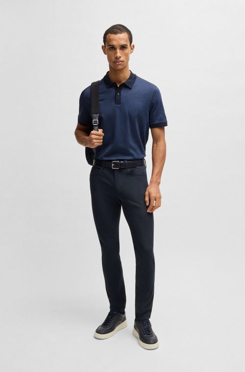 Calças Delaware Slim-Fit Em Tecido Stretch De Performance