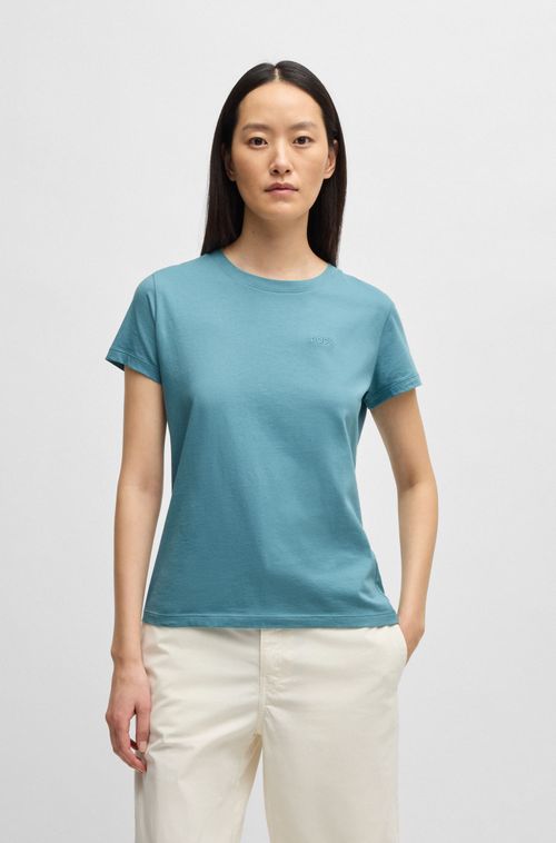 Camiseta Em Jersey De Algodão Com Logo Tipográfico