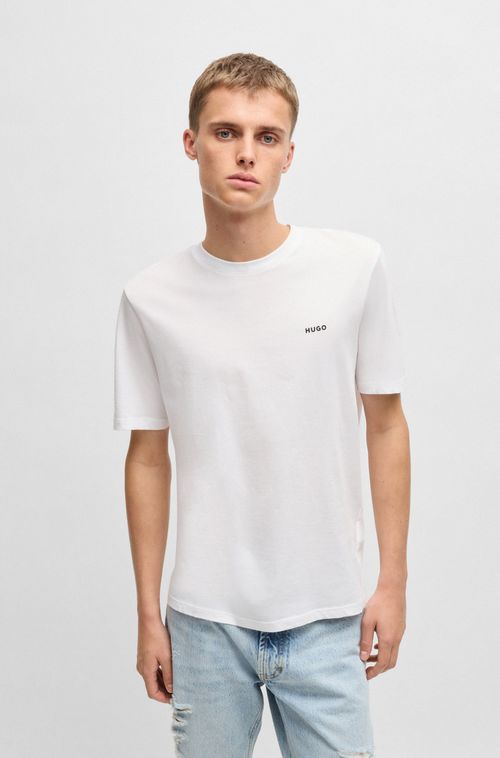Camiseta De Jersey De Algodão Com Logo