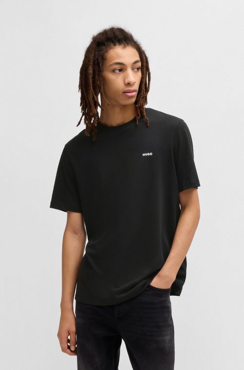 Camiseta De Jersey De Algodão Com Logo