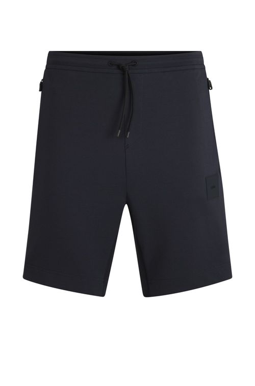Shorts De Mistura De Algodão Com Elástico