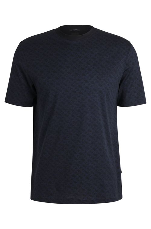 Cotton Camiseta With All-Over Printed Monograms
