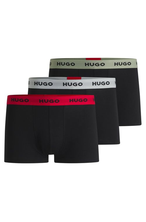 Pack De Três Cuecas Em Algodão Elástico Com Logo No Cós