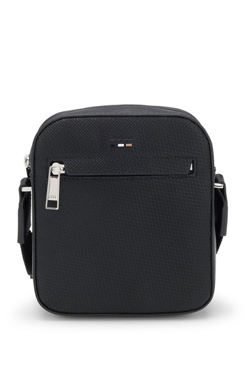 Bolsa Reporter Em Couro Sintético Com Painéis Em Relevo De Monograma