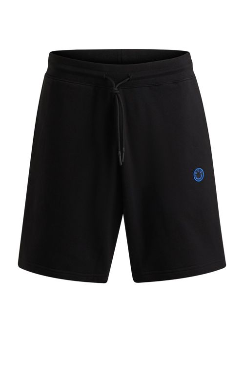 Shorts De Algodão Com Logo Happy Hugo