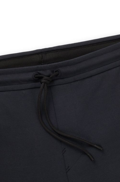 Shorts De Mistura De Algodão Com Elástico